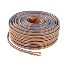 14 Gauge 2 Conductor 14/2 Clear 100ft Speaker Wire for Car/Home Audio