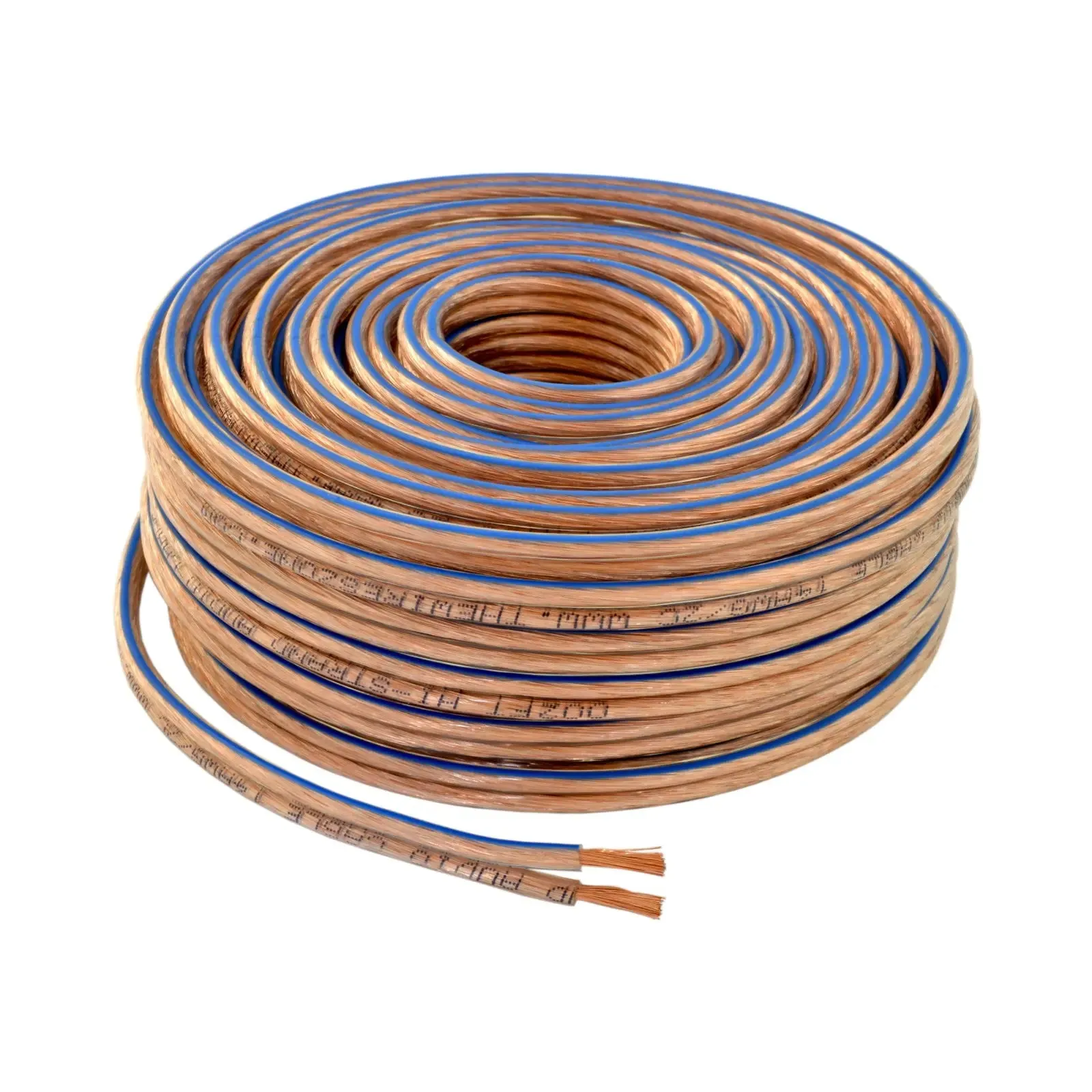 14 Gauge 2 Conductor 14/2 Clear 100ft Speaker Wire for Car/Home Audio