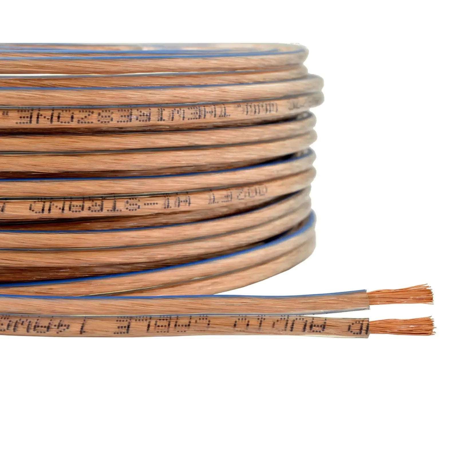 14 Gauge 2 Conductor 14/2 Clear 100ft Speaker Wire for Car/Home Audio