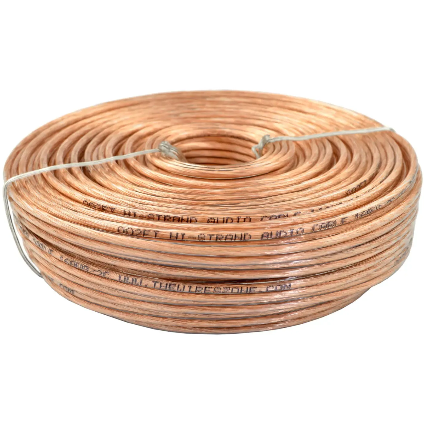 14 Gauge 2 Conductor 14/2 Clear 100ft Speaker Wire for Car/Home Audio