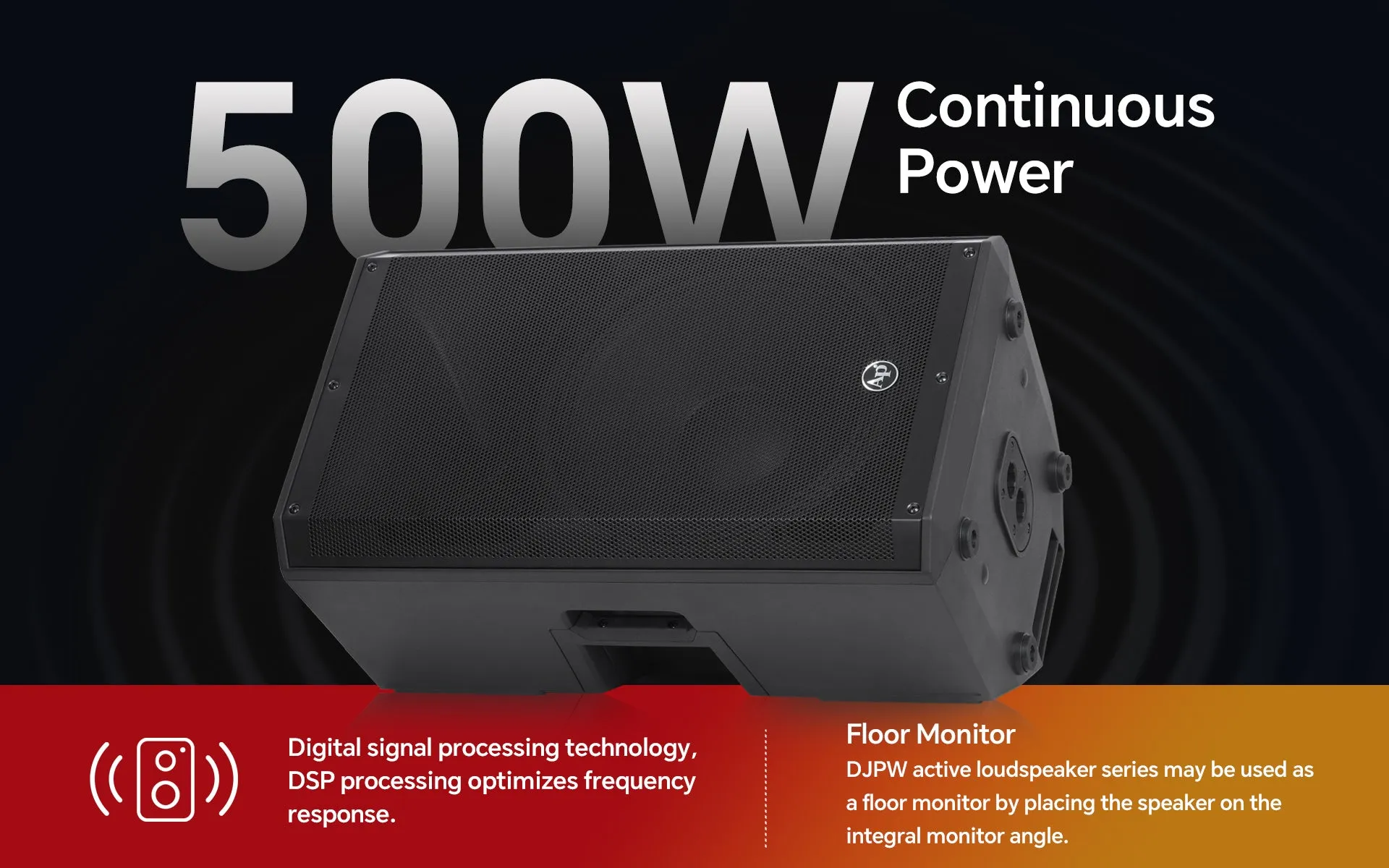 15" 2-Way Professional Active Loudspeaker ( DJPW-X15-DSP)