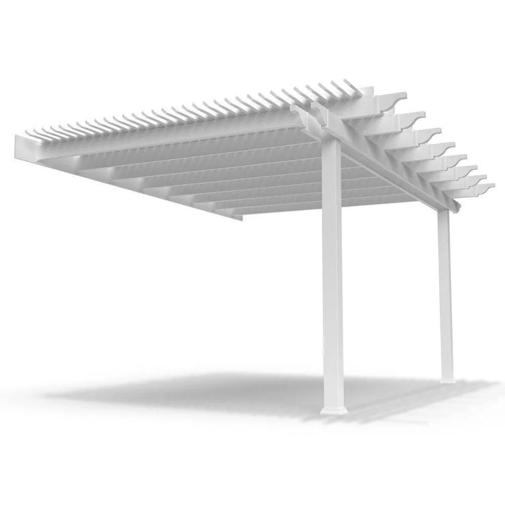 18' x 8' Wall-Mount Pergola - Made in USA