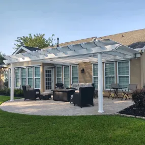 18' x 8' Wall-Mount Pergola - Made in USA