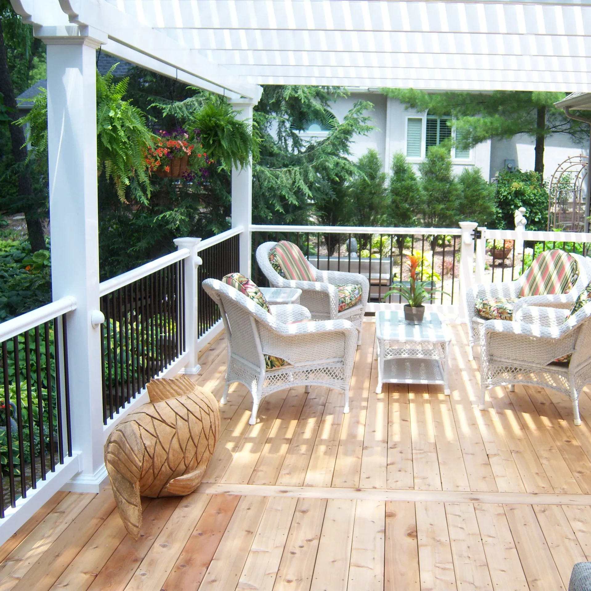 18' x 8' Wall-Mount Pergola - Made in USA