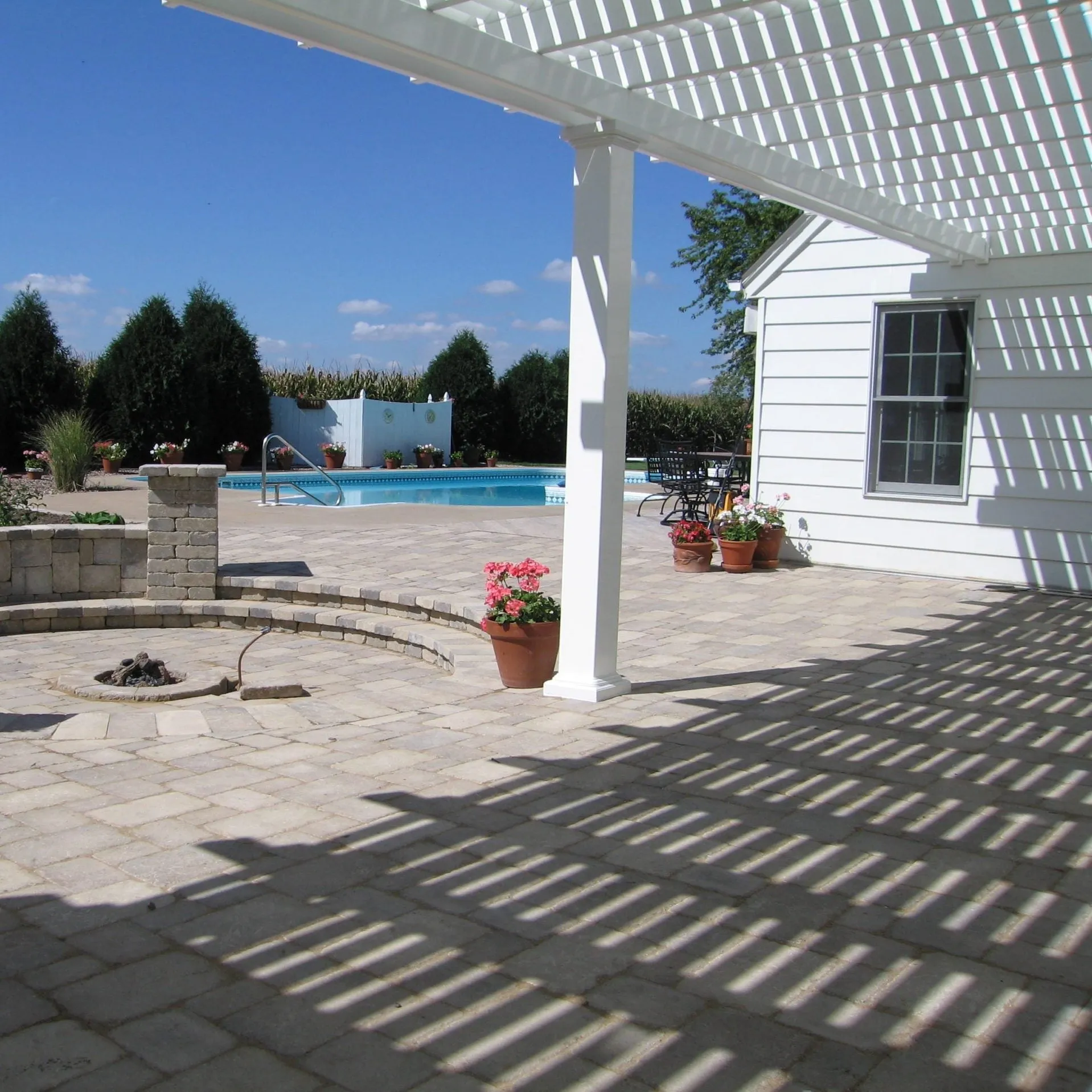 18' x 8' Wall-Mount Pergola - Made in USA