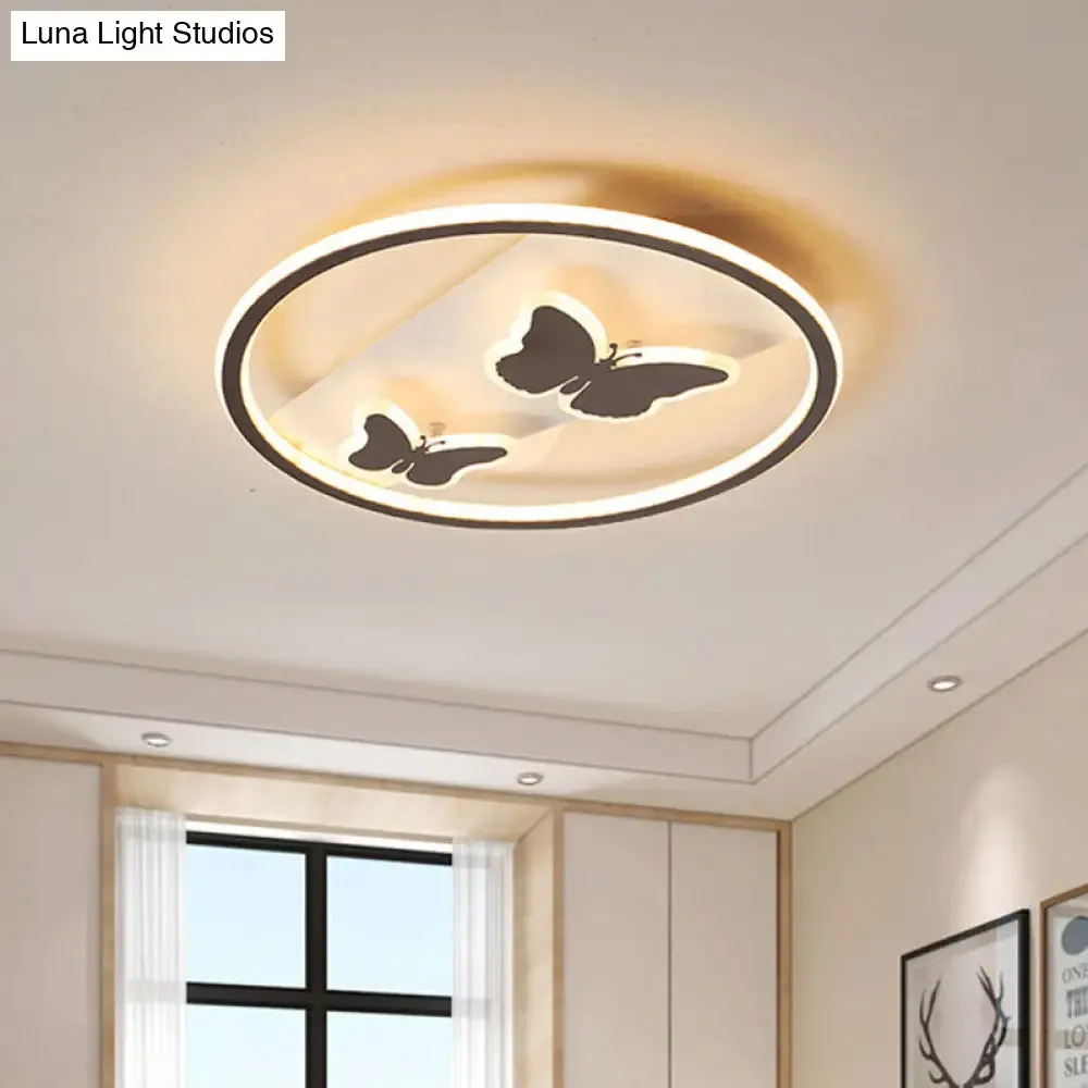 18.5"/23" Modern Acrylic Brown LED Ceiling Fixture in Warm/White Light - Remote Control Dimmable