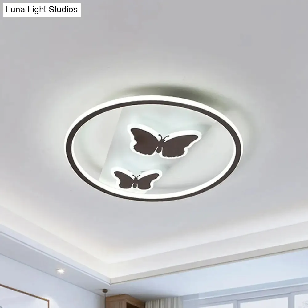 18.5"/23" Modern Acrylic Brown LED Ceiling Fixture in Warm/White Light - Remote Control Dimmable