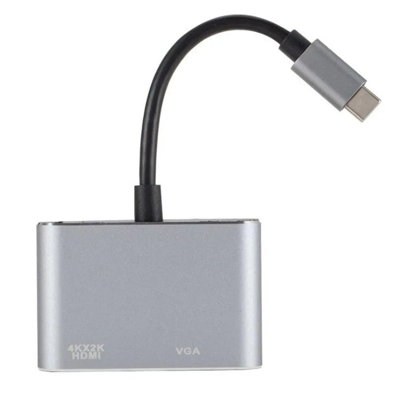 2 In 1 USB Type C To HDMI 4K VGA