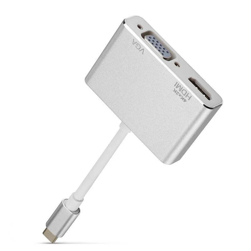 2 In 1 USB Type C To HDMI 4K VGA