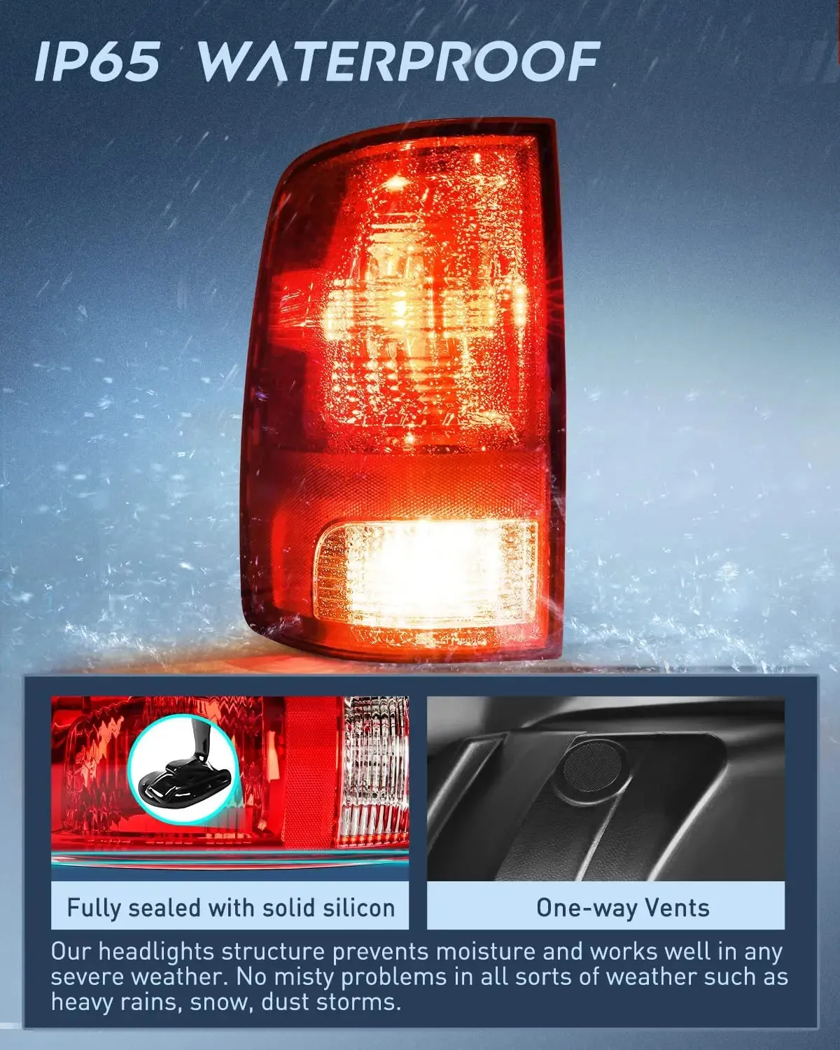 2009-2018 Dodge Ram 1500 2500 3500 Tail light Assembly Rear Lamp Replacement OE Style Driver Side