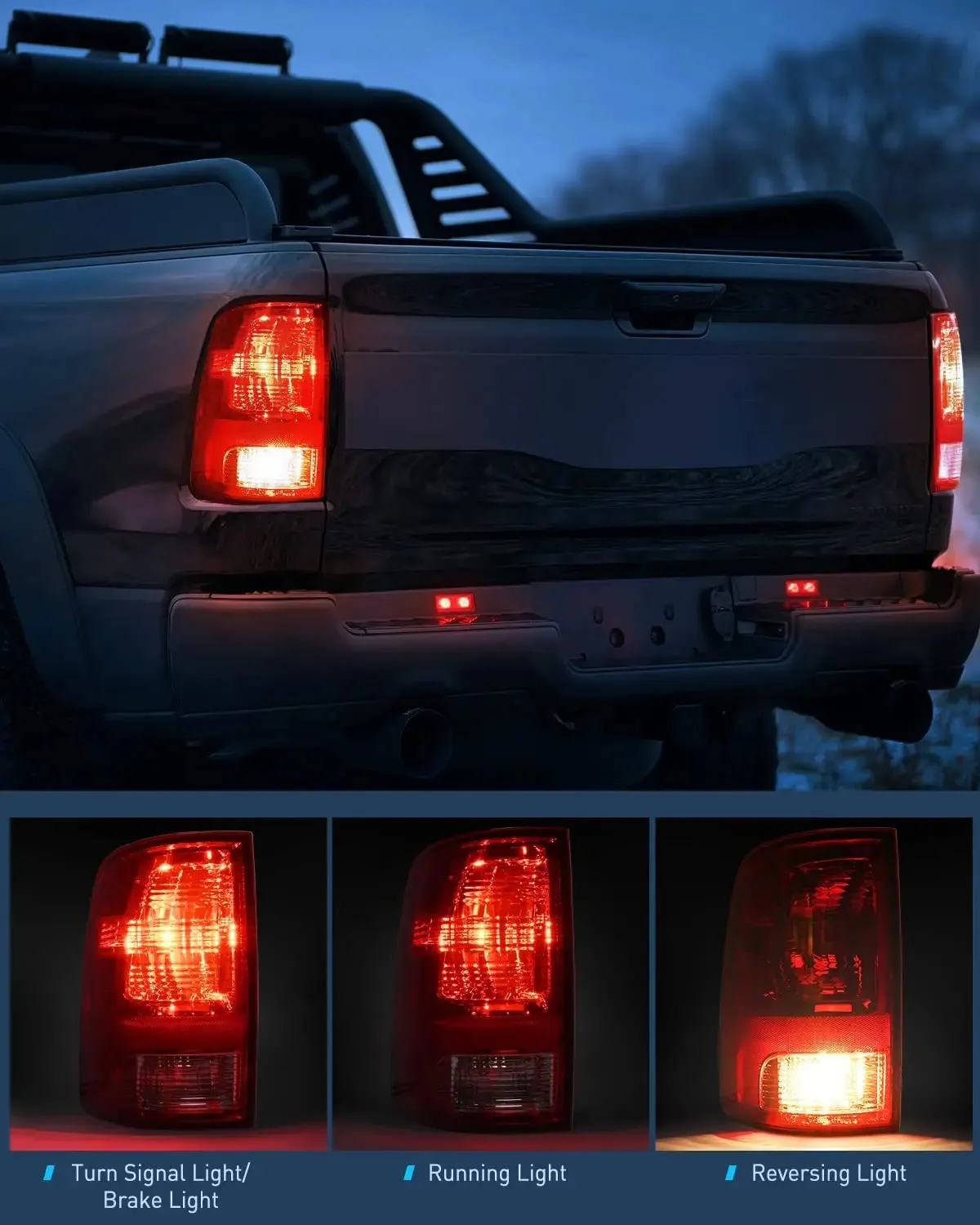 2009-2018 Dodge Ram 1500 2500 3500 Tail light Assembly Rear Lamp Replacement OE Style Driver Side