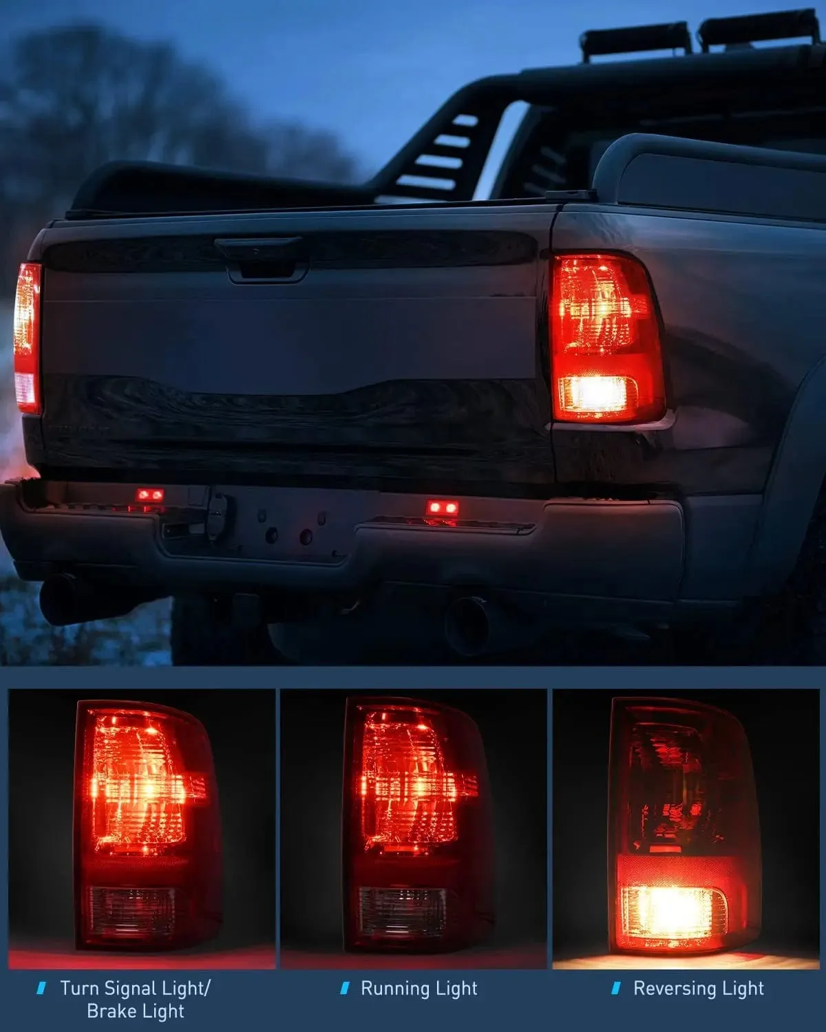 2009-2018 Dodge Ram 1500 2500 3500 Tail light Assembly Rear Lamp Replacement OE Style Passenger Side