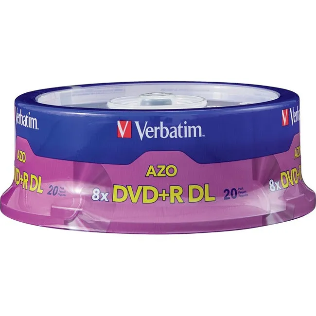 20Pk Dvd R Dl 8.5Gb 2.4X, Branded