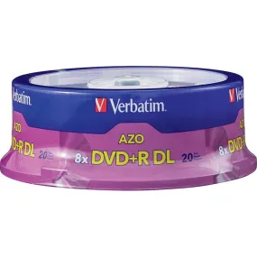 20Pk Dvd R Dl 8.5Gb 2.4X, Branded