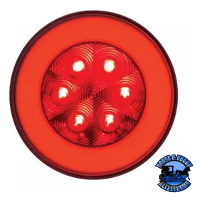 21 LED 4" Round GloLight (Stop, Turn & Tail) - Red LED/Red Lens