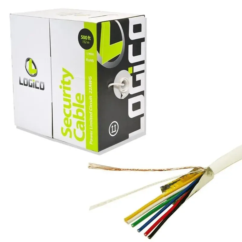22 AWG 6 Conductor Stranded Shielded 500 Feet Alarm Security Cable