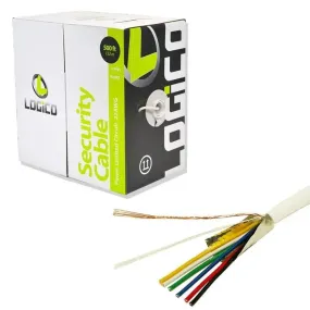 22 AWG 6 Conductor Stranded Shielded 500 Feet Alarm Security Cable