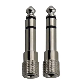 2x Pig Hog Solutions 3.5mm(F) to 1/4"(M) Stereo Adapter
