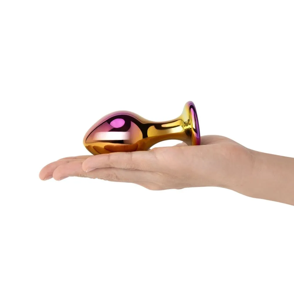 3.5" Iridescent Chrome Bubble Butt Plug
