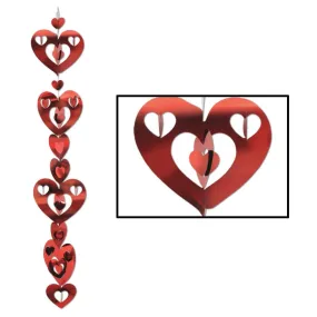 3D Prismatic Heart Gleam 'N Garland
