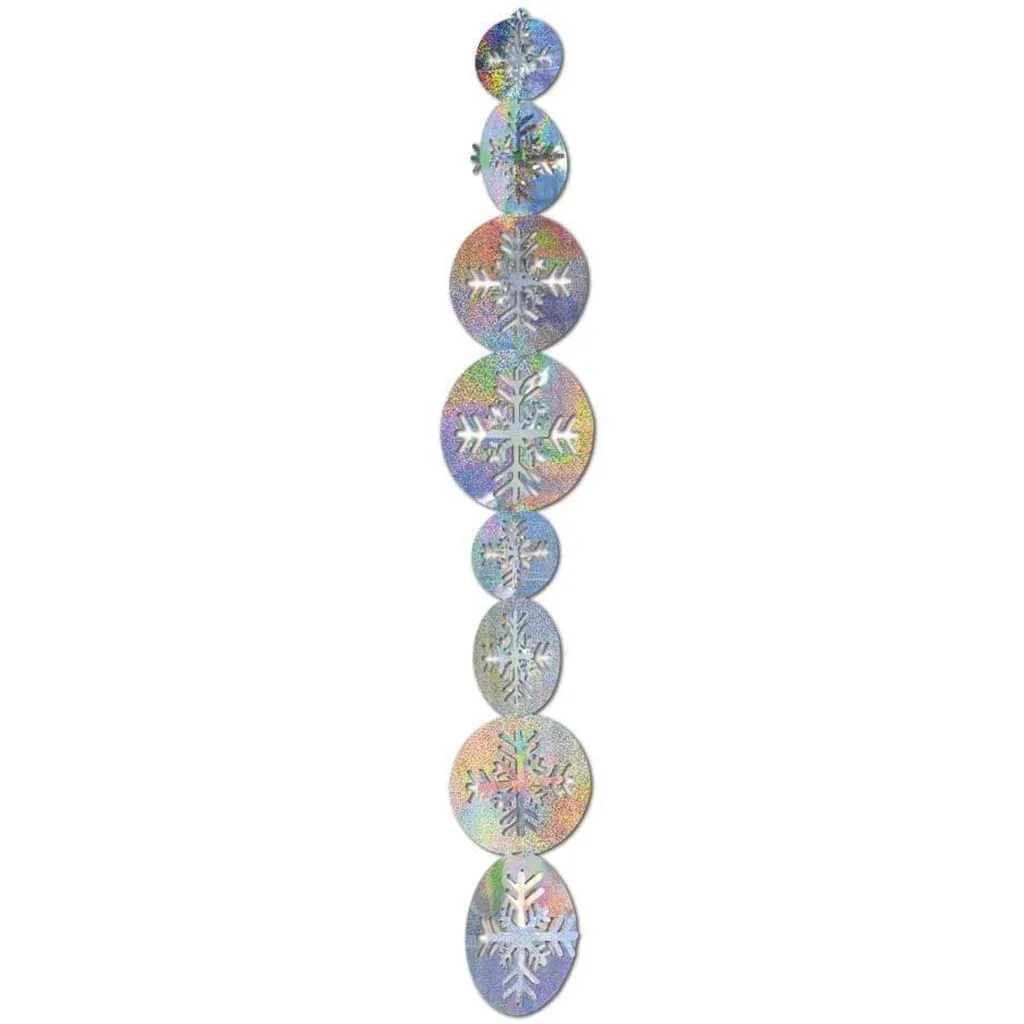 3D Prismatic Snowflake Gleam 'N Garland