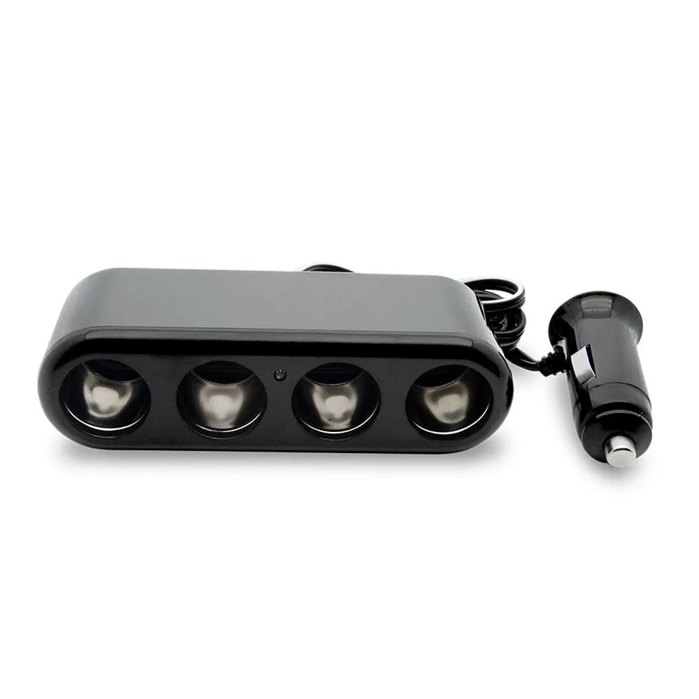 4-Way Cigarette Lighter 12V Automotive Socket Extender