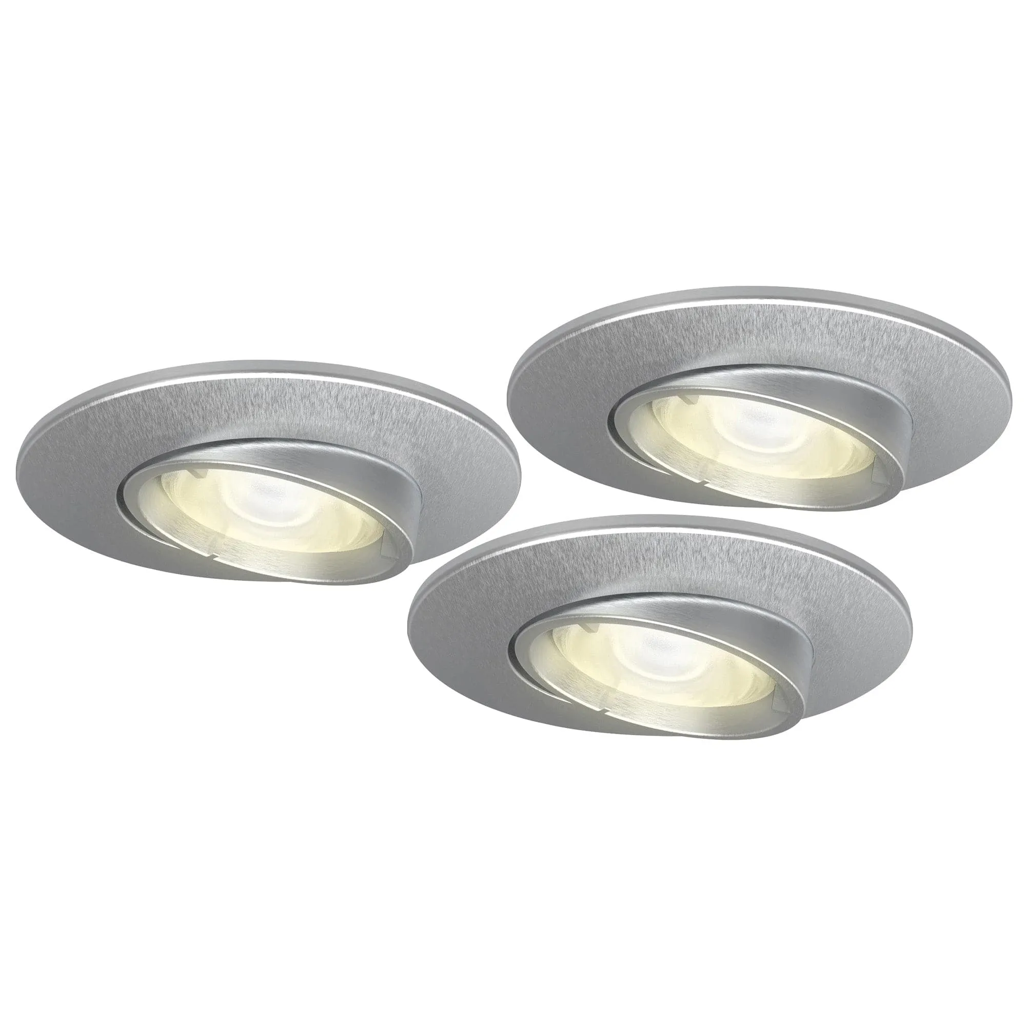 4lite WiZ Connected Fire-Rated IP20 GU10 Smart Adjustable LED Downlight - Satin Chrome