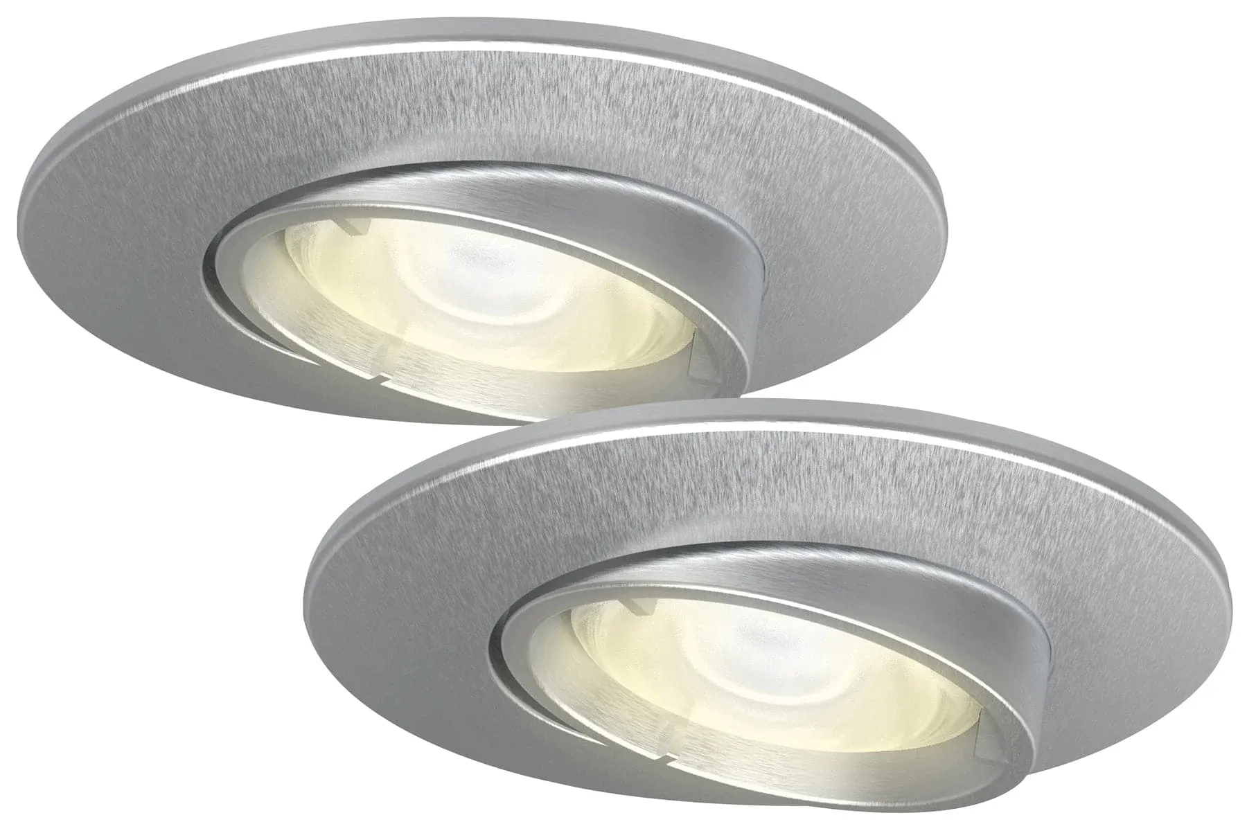 4lite WiZ Connected Fire-Rated IP20 GU10 Smart Adjustable LED Downlight - Satin Chrome