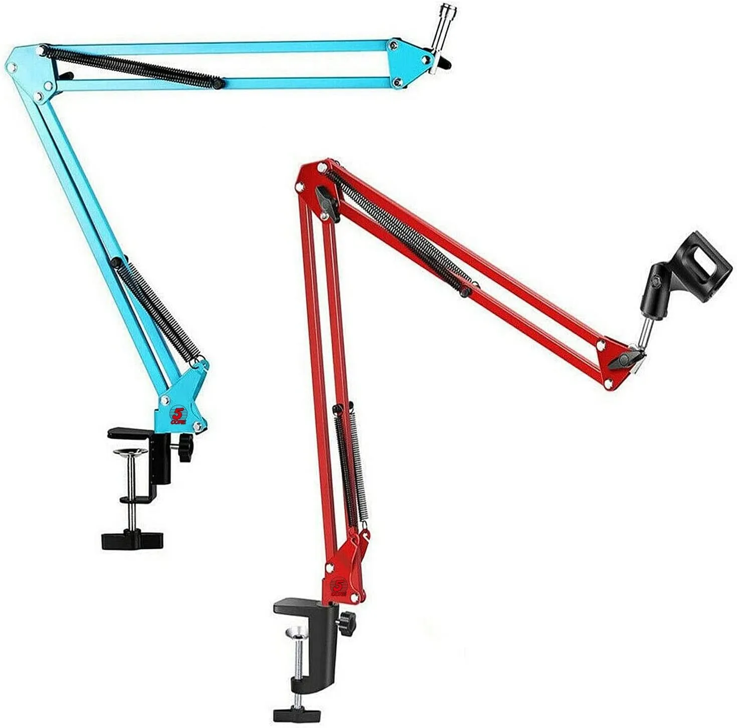 5Core 2 Pieces Microphone Mic Suspension Boom Scissor Arm Desk Stand