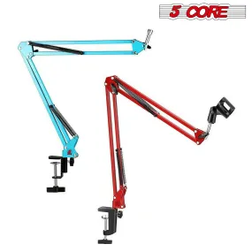 5Core 2 Pieces Microphone Mic Suspension Boom Scissor Arm Desk Stand