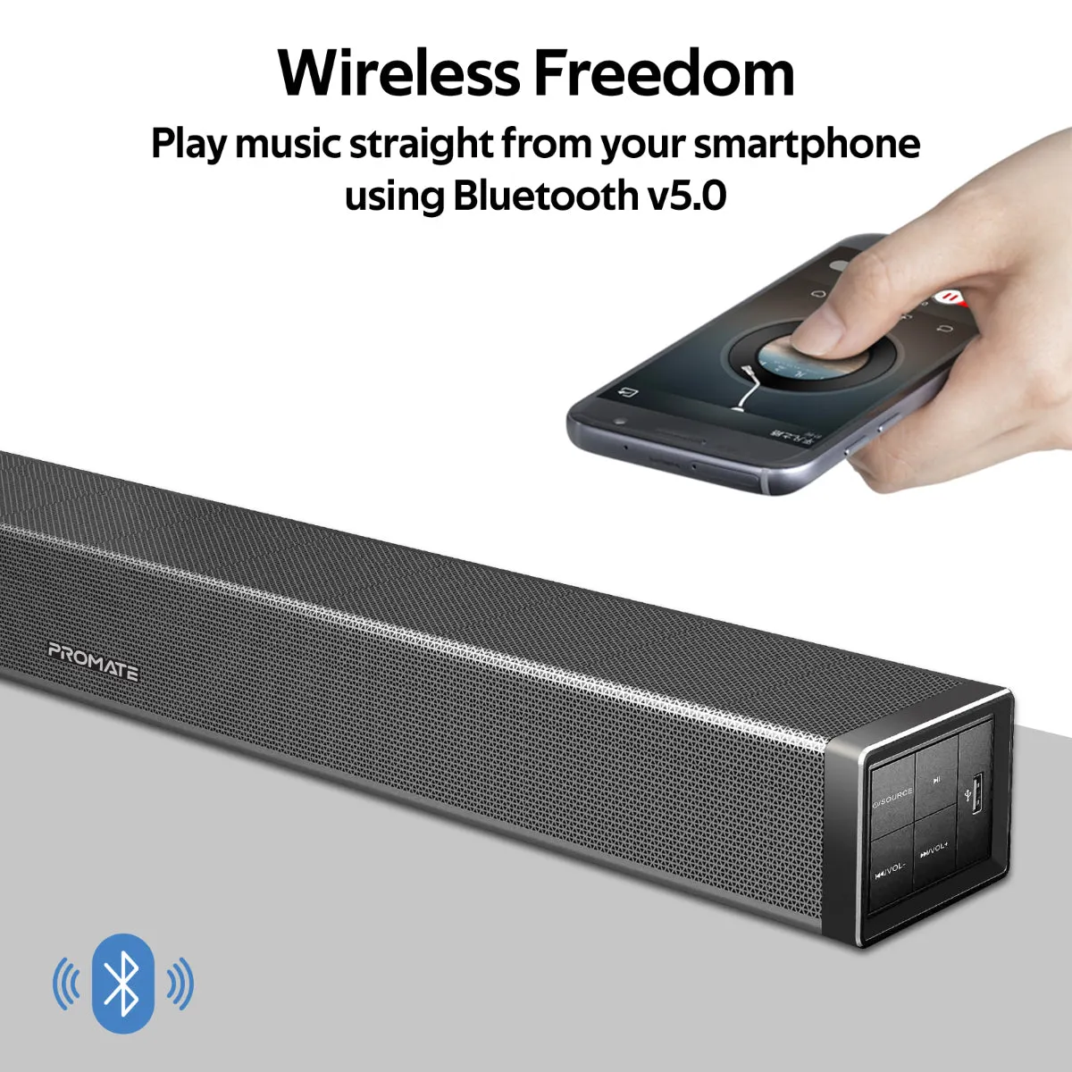 60W High Definition Wireless Stereo SoundBar