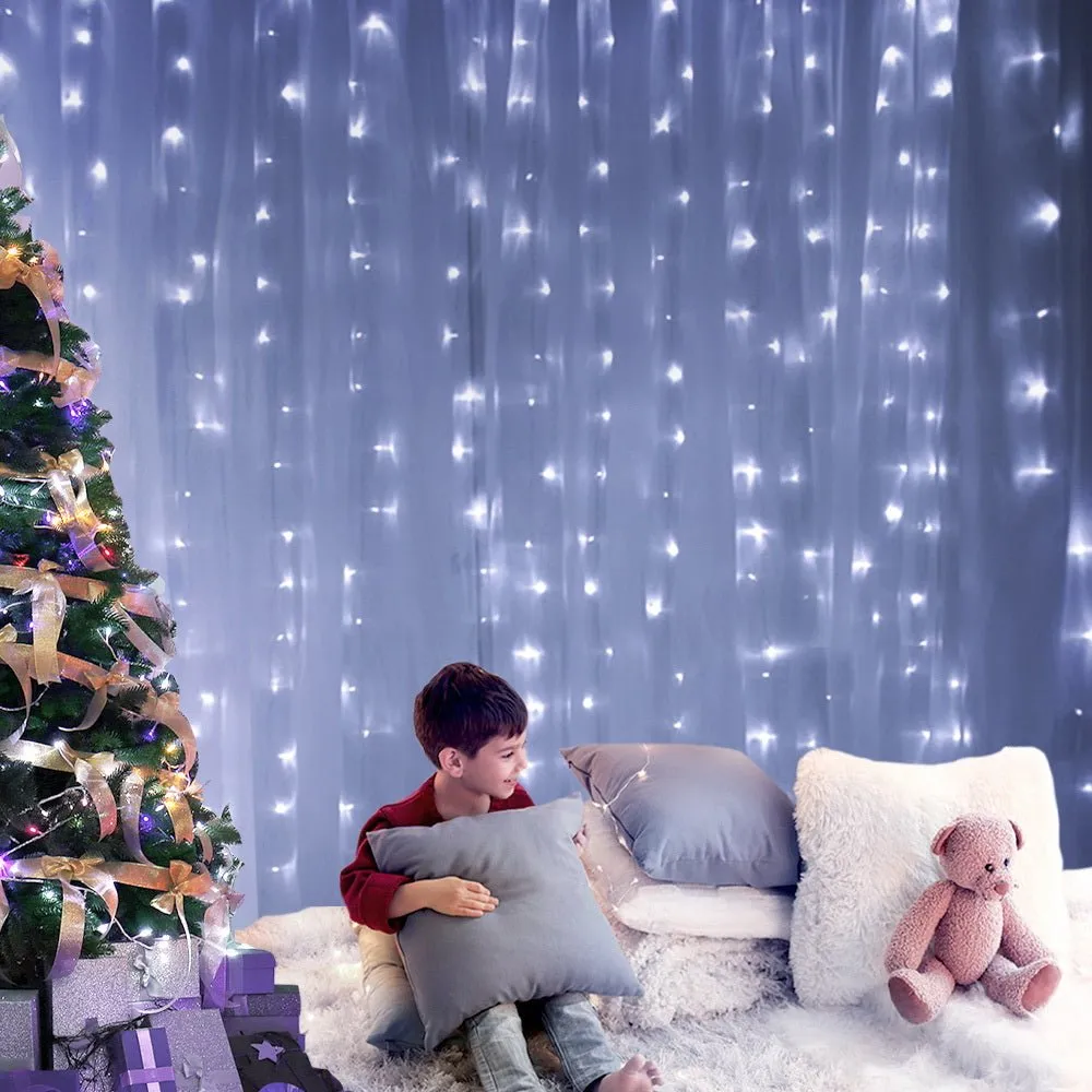 6X3M Christmas Curtain Fairy Lights String 600LED Party Wedding CW