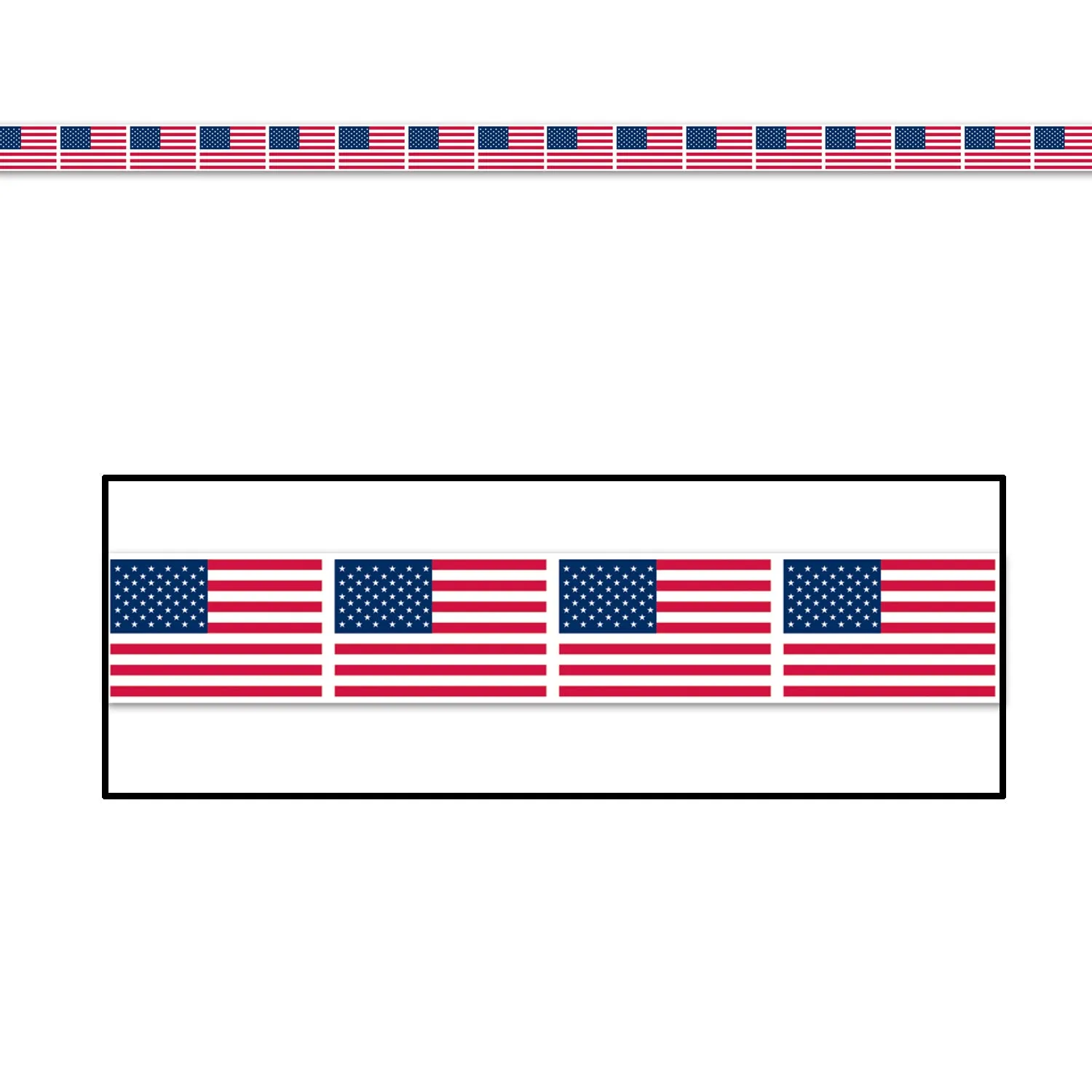 American Flag Party Tape 7.5cm x 6m