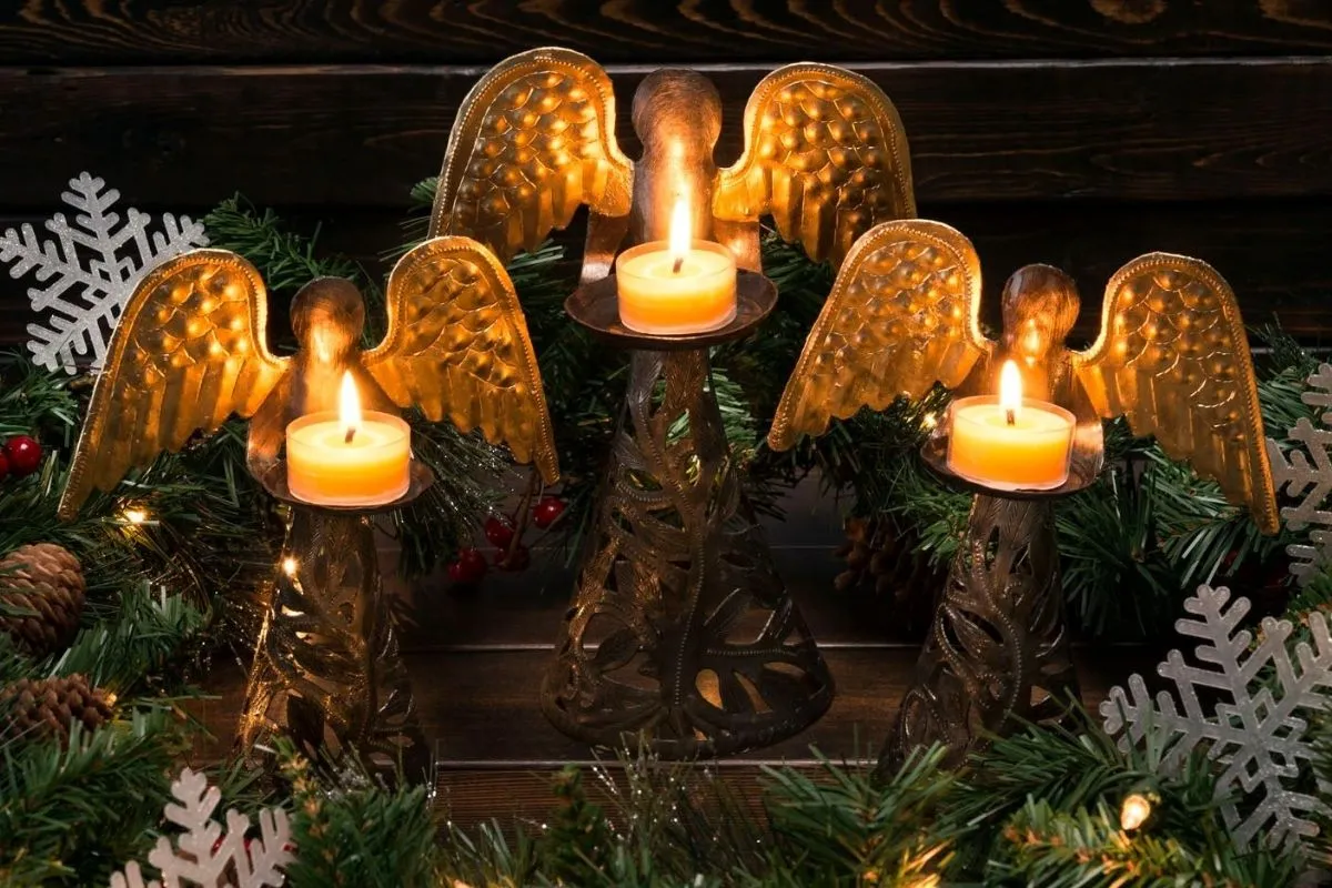 Angel Tealight Metal Stands