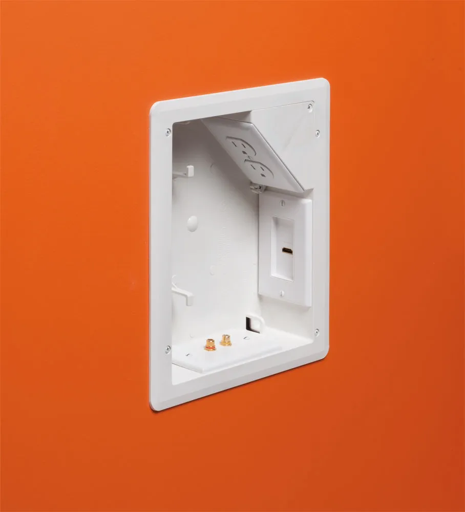 Arlington TVBU810 8 x 10 TV Box with Flange for Home Theater Installations - White