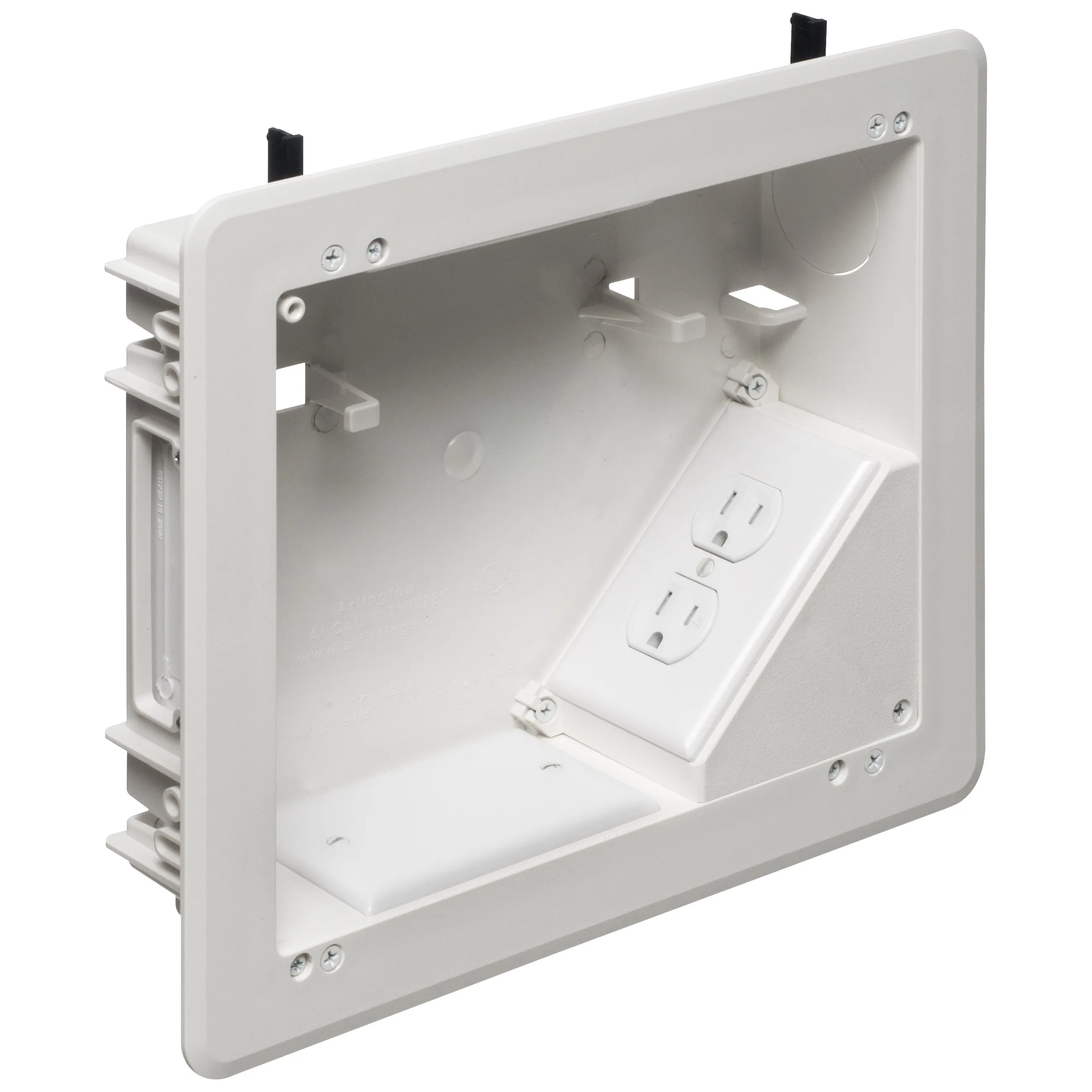 Arlington TVBU810 8 x 10 TV Box with Flange for Home Theater Installations - White
