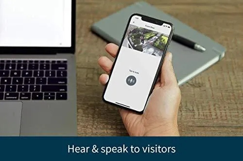 Arlo Essential Spotlight Camera - 1 Pack - Wireless Security, 1080p Video, Color Night Vision, 2 Way Audio, Wire-Free, Direct to WiFi No Hub Needed, Works with Alexa, White - VMC2030