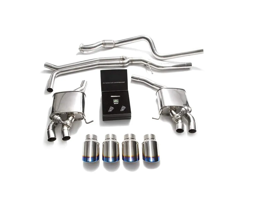 ARMYTRIX Stainless Steel Valvetronic Exhaust System Quad Blue Coated Tips Porsche Macan 2.0T 2019 