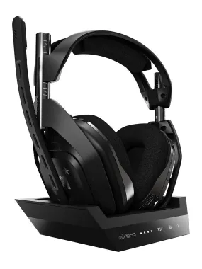ASTRO Gaming A50 Wireless Headset   Base Station Gen 4 - Compatible With PS5, PS4, PC, Mac - Black/Silver