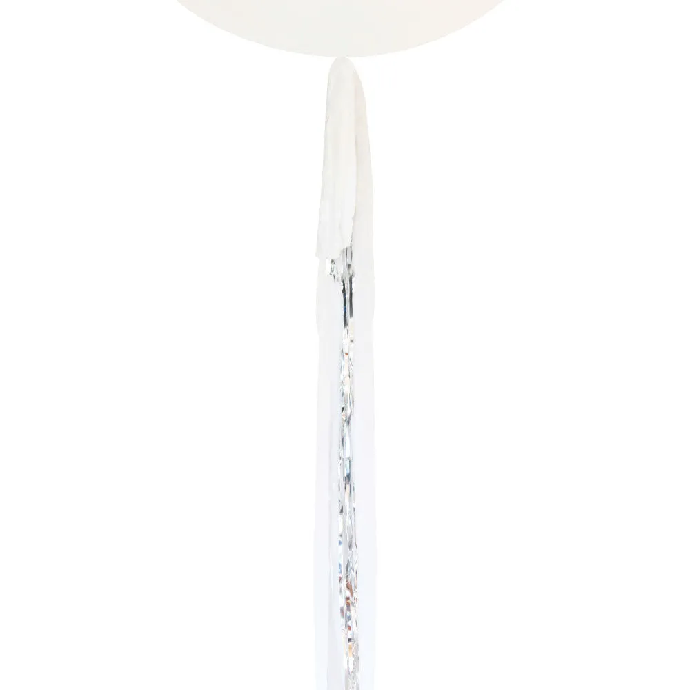 Balloon Tail - Silver   White