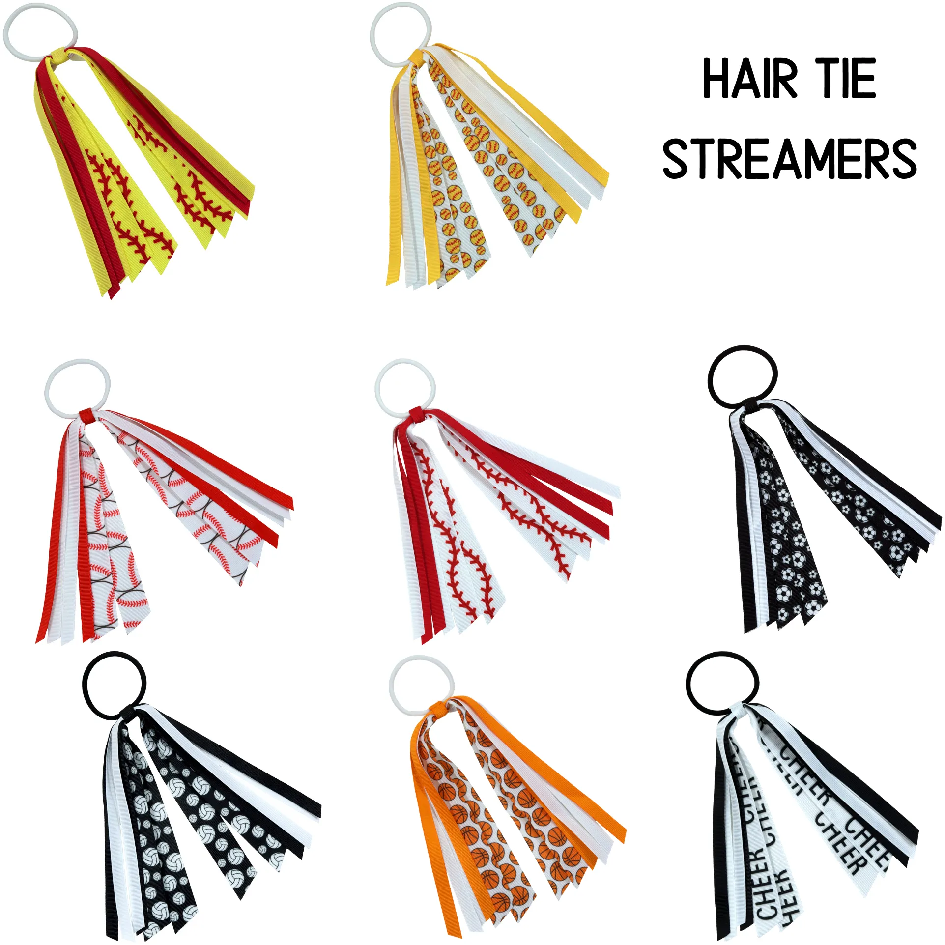 Baseball Seam Sports Hair Streamer