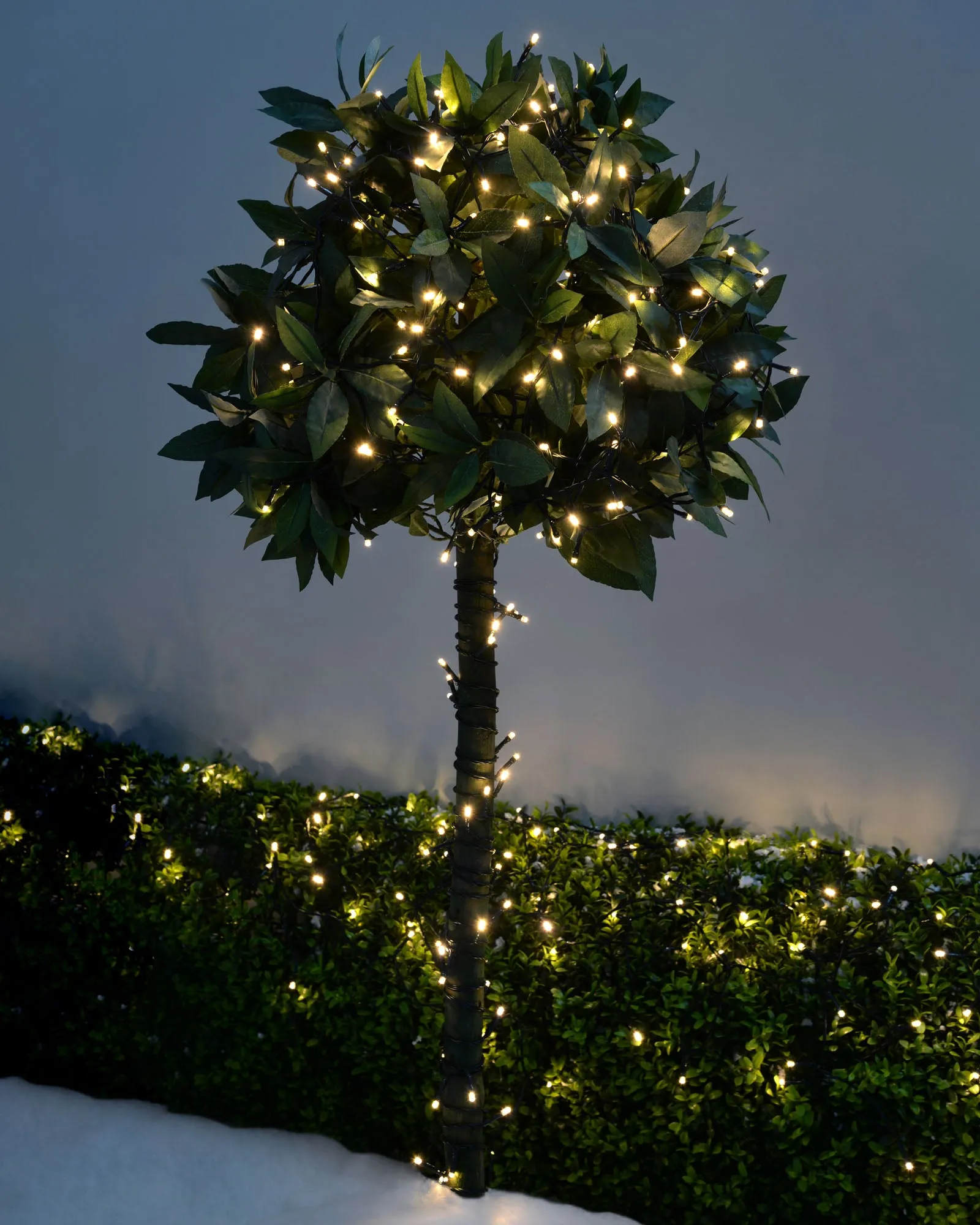Battery Operated Multi-Function 100 LED Light String with Timer, Warm White