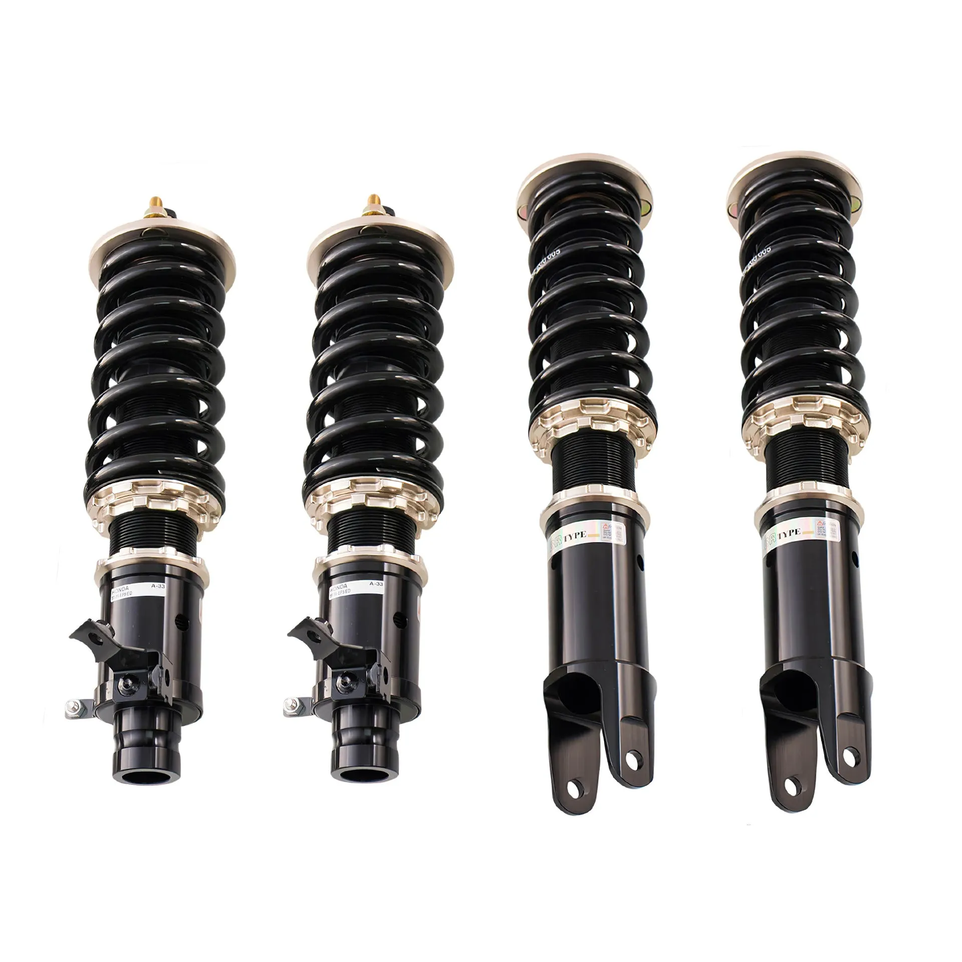 BC Racing Coilovers BR Series - 88-91 Civic/CRX (Rear Fork)(Excludes Wagon) EF9/ED- A-33-BR