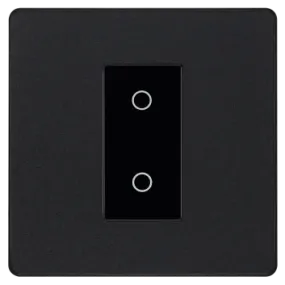 BG Evolve Matt Black Screwless Single Master Touch Dimmer Switch PCDMBTDM1B