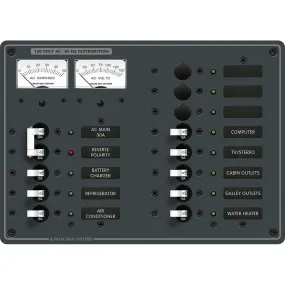 Blue Sea 8076 AC Main  11 Positions Toggle Circuit Breaker Panel - White Switches [8076]