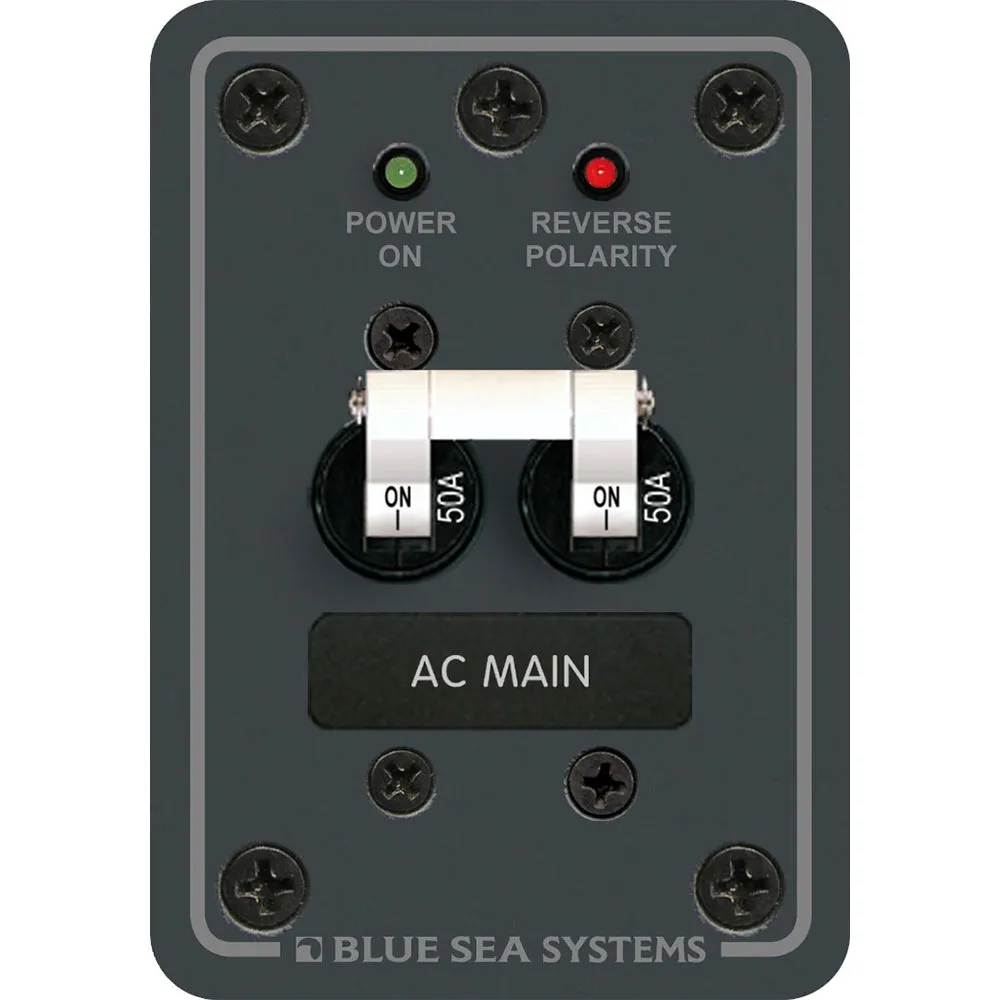 Blue Sea 8079 AC Main Only Circuit Breaker Panel - White Switches [8079]