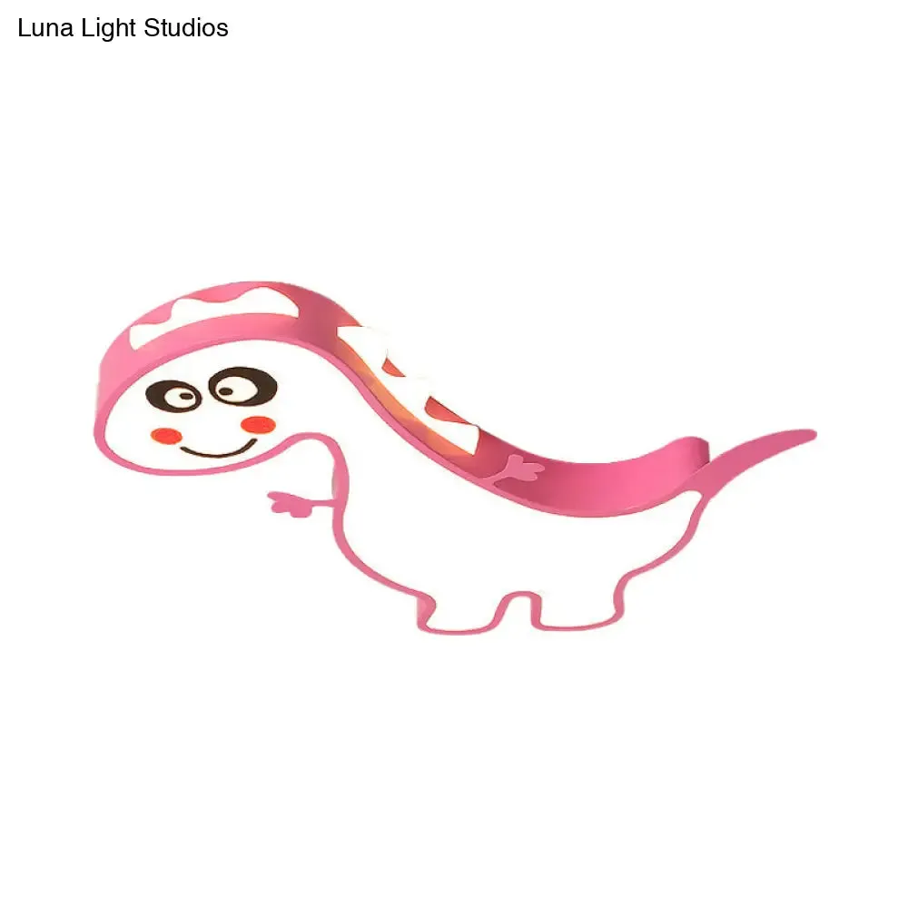 Boys Girls LED Ceiling Light: Dancing Dragon Acrylic Cartoon Flush Ceiling Fixture