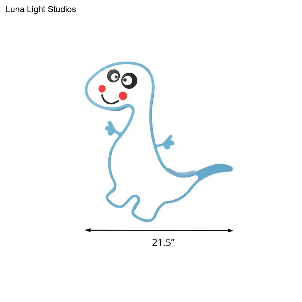 Boys Girls LED Ceiling Light: Dancing Dragon Acrylic Cartoon Flush Ceiling Fixture