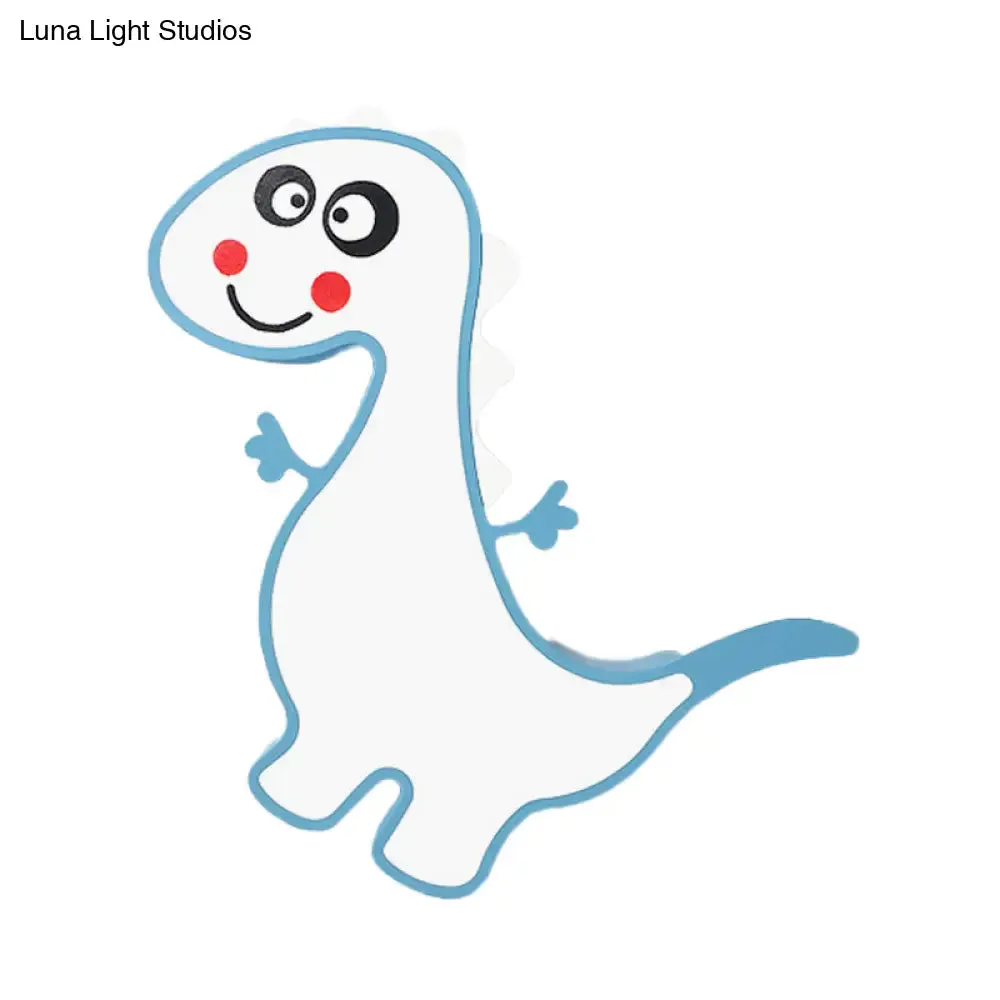 Boys Girls LED Ceiling Light: Dancing Dragon Acrylic Cartoon Flush Ceiling Fixture