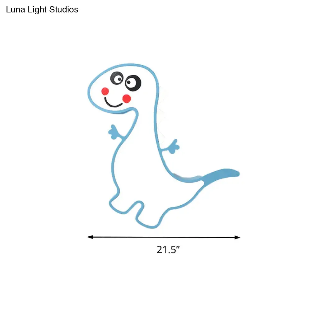 Boys Girls LED Ceiling Light: Dancing Dragon Acrylic Cartoon Flush Ceiling Fixture
